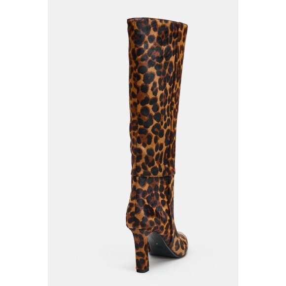 ZARA ANIMAL PRINT LEATHER AND SHEEPSKIN BOOTS - Picture 6 of 8